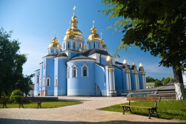 St. Michael's Golden-Domed Monastery. Famous sights and landmark clipart