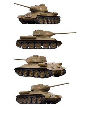 Soviet tanks T-34-85 clipart