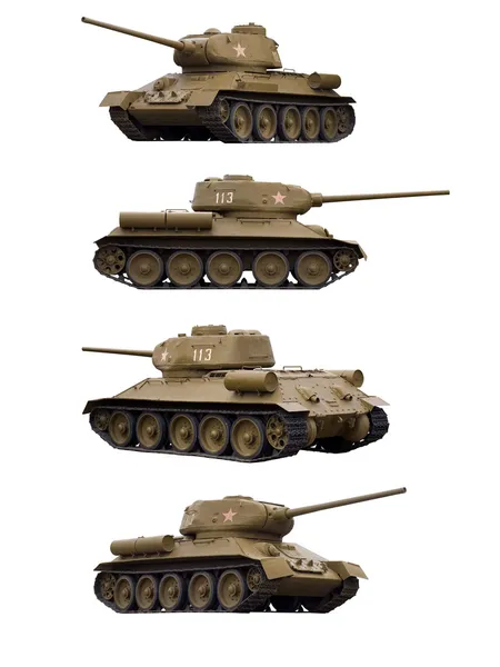 Soviet tanks T-34-85 — Zdjęcie stockowe