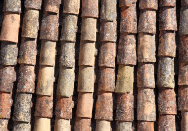 Old tiled roof clipart