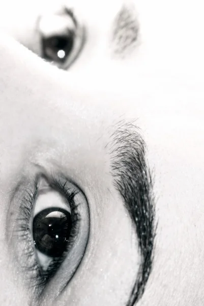 Close up photo of the female eyes — Stock Photo, Image