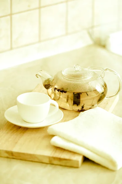 TeaPot with cup — Stock Photo, Image