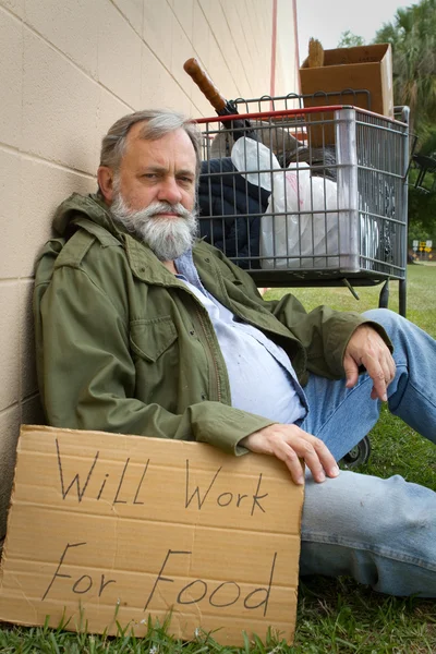Muž bez domova — Stock fotografie