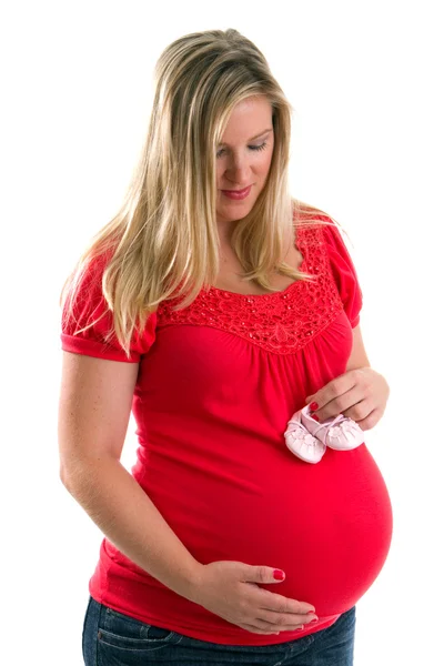 物思いにふけるの妊娠中の女性 — ストック写真
