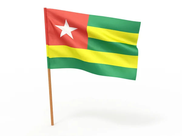 Vlajka vlající ve větru. Togo — Stock fotografie