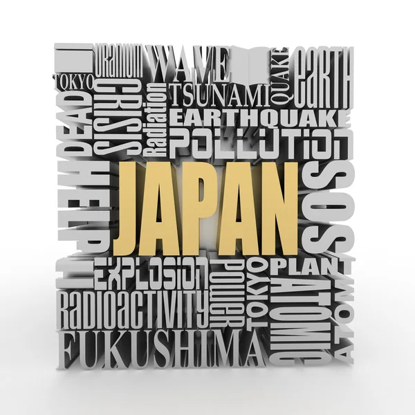 Tragedy in Japan. Words. — Stock Photo, Image