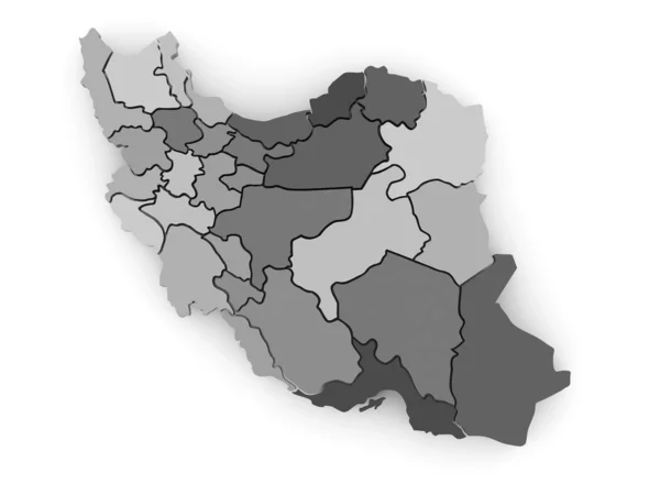 Τρισδιάστατο χάρτη του Ιράν — Φωτογραφία Αρχείου