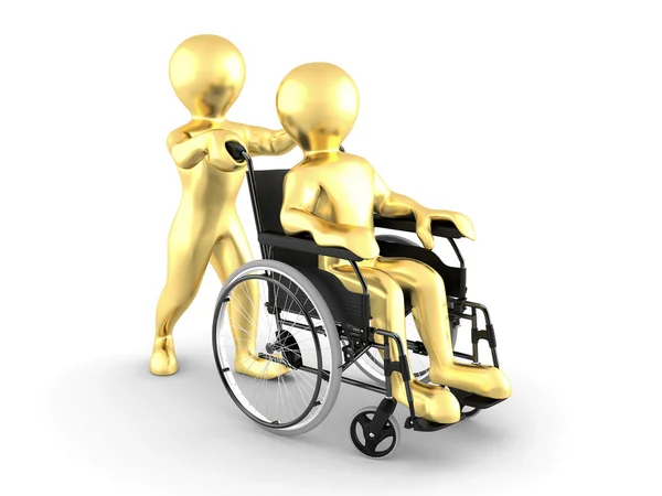 Men on wheelchair — Stock Photo, Image