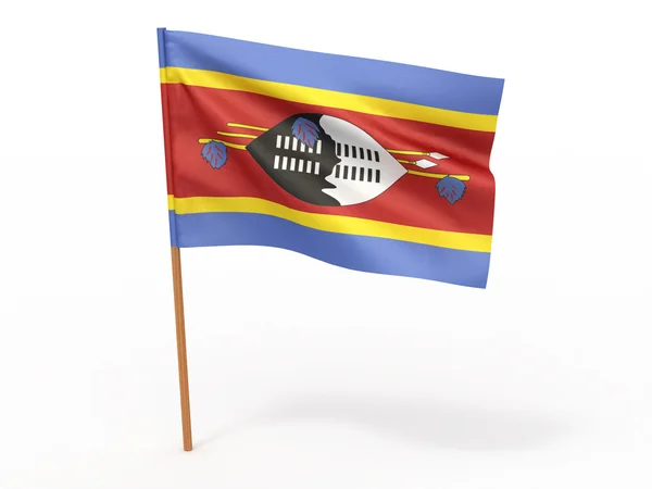 Flag fluttering in the wind. Swaziland — Stock Photo, Image
