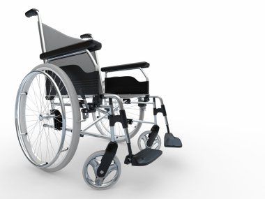 Wheelchair. 3d clipart
