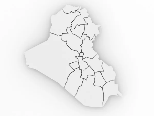 Mappa tridimensionale dell'Iraq — Foto Stock