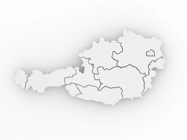 오스트리아의 3 차원 지도입니다. 3d — 스톡 사진