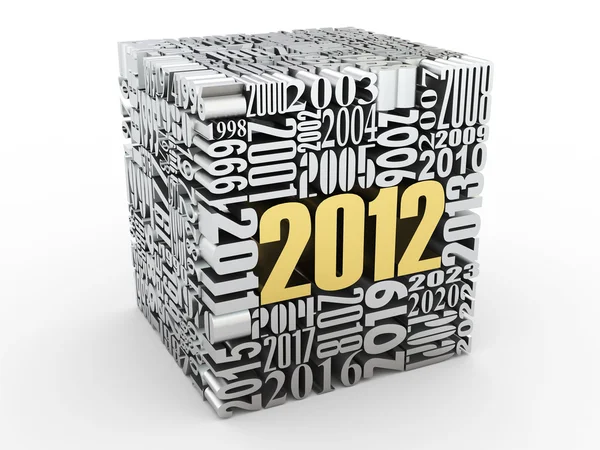 Nytt år 2012. kub består av siffrorna — Stockfoto