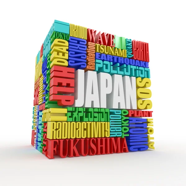 Tragedy in Japan. Words. — Stock Photo, Image