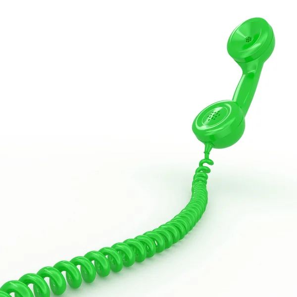 Reciever telefone no fundo isolado branco — Fotografia de Stock