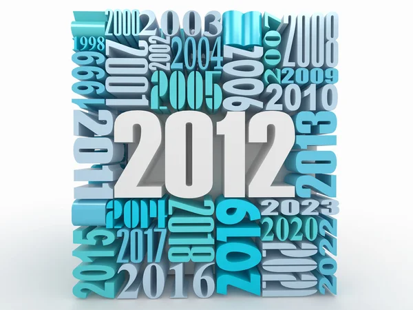 Nowy rok 2012. moduł składający się z liczb — Zdjęcie stockowe