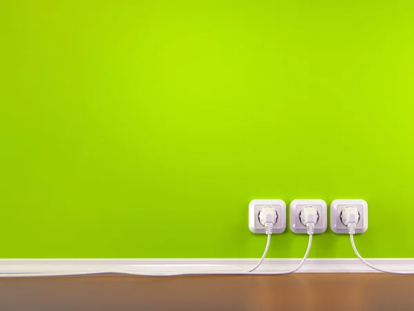 Plugs and Socket. Three-dimensional abstract background — Stock Photo, Image