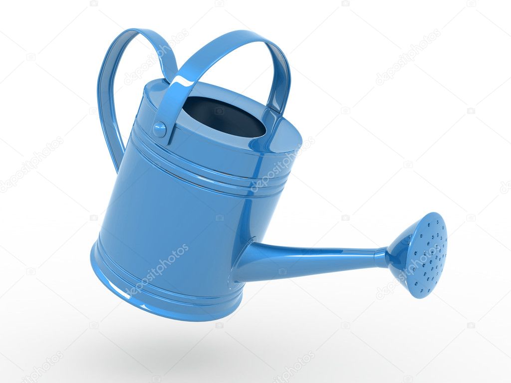Watering can on white isolated background