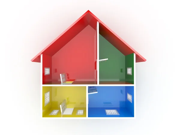 Abstracte plan van huis — Stockfoto