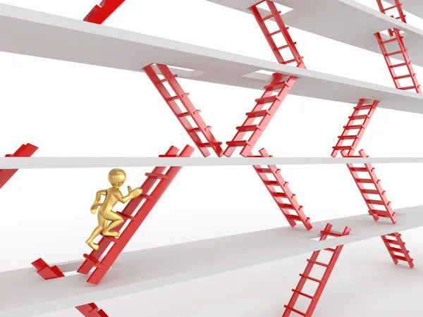 Weg omhoog. en ladders. — Stockfoto