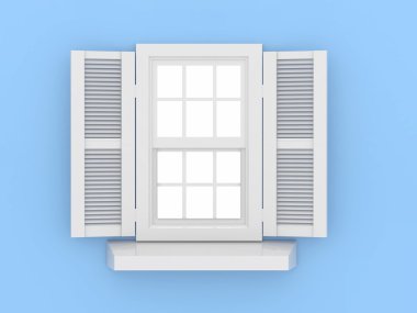 Closed window and shooters clipart