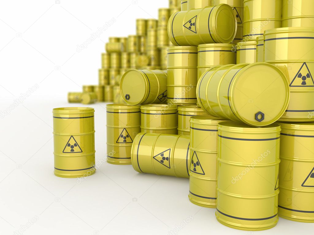 A barrels of radioactive waste.