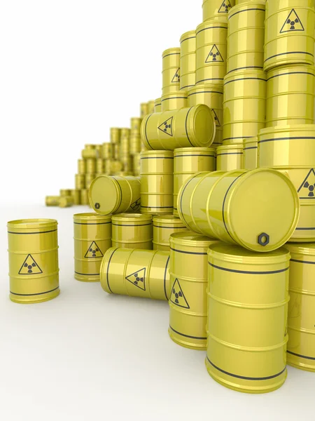 A barrels of radioactive waste. — Stock Photo, Image