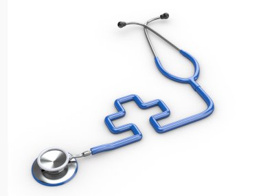 Stethoscope as symbol of medicine. clipart