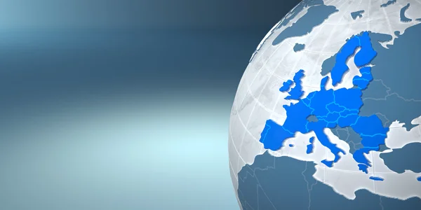 Mapa de la Unión Europea en la Tierra — Foto de Stock