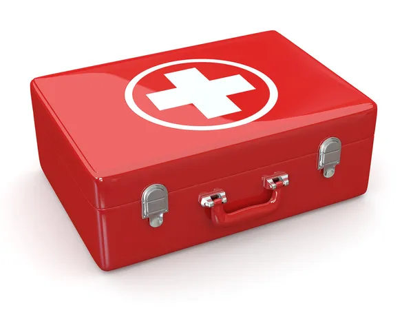 Primeros auxilios. Kit médico. 3d —  Fotos de Stock
