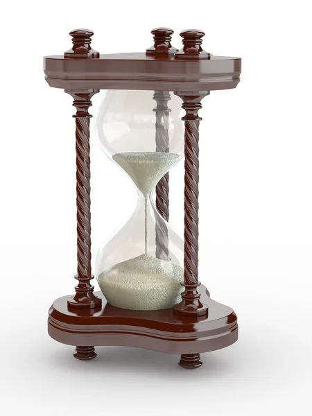 砂時計。白い背景と分離 handglass — ストック写真