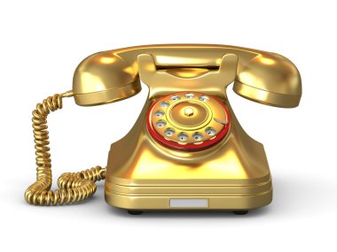 Golden phone clipart