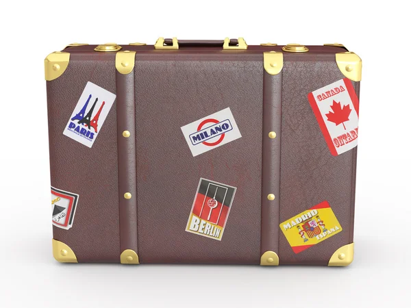 Leather suitcase — Stock Photo, Image