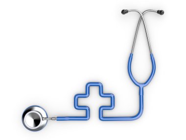 Stethoscope as symbol of medicine. clipart