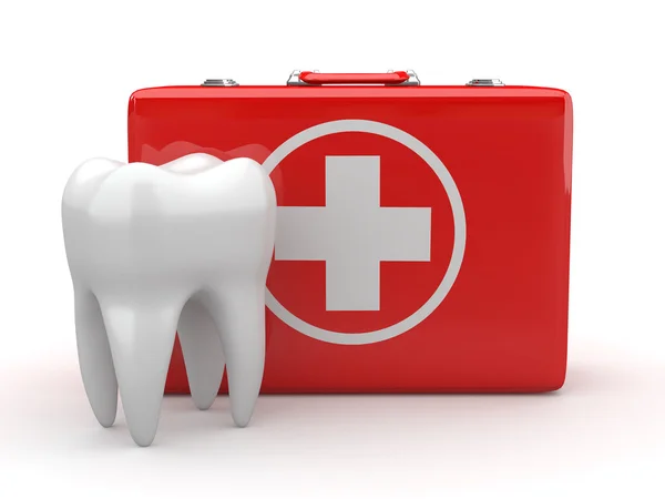 Estomatologia. Dente e Kit Médico . — Fotografia de Stock
