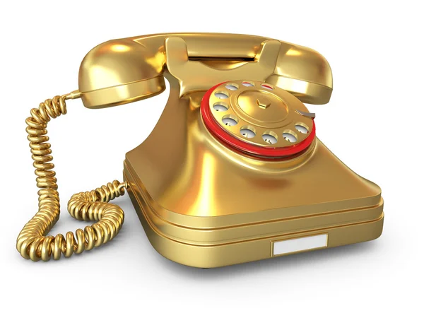 Old-fashioned phone on white isolated background — Stock Photo, Image