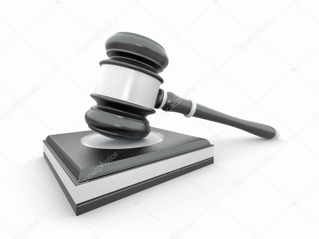 Judge gavel on white isolaed background