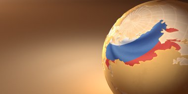 Map of the Russia on Earth clipart