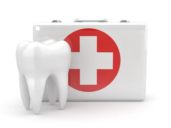 口腔医学。牙和医疗工具包. — Stockfoto