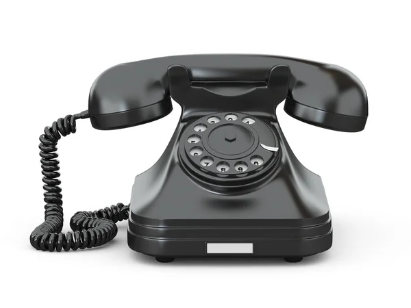 stock image Old-fashioned phone on white isolated background
