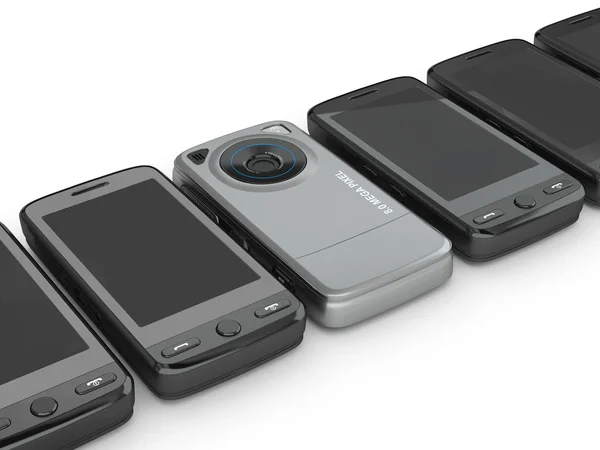 Мобильные телефоны. 3d — стоковое фото