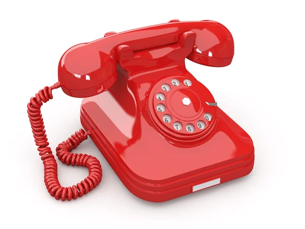 Ντεμοντέ τηλέφωνο σε άσπρο φόντο απομονωμένες — Φωτογραφία Αρχείου