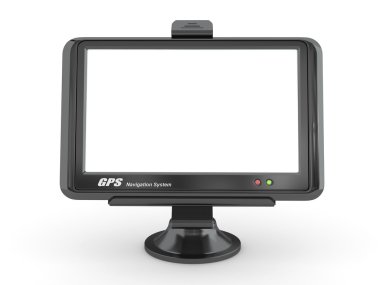 Gps with empty screen. 3d clipart