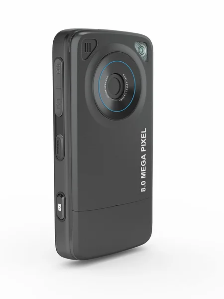 Telefone celular preto com câmera. 3d — Fotografia de Stock