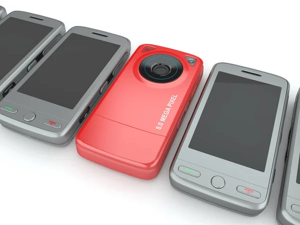 Mobilní telefony. 3D — Stock fotografie