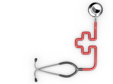 Stethoscope as symbol of medicine clipart