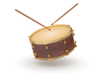 Drum and drumsticks clipart