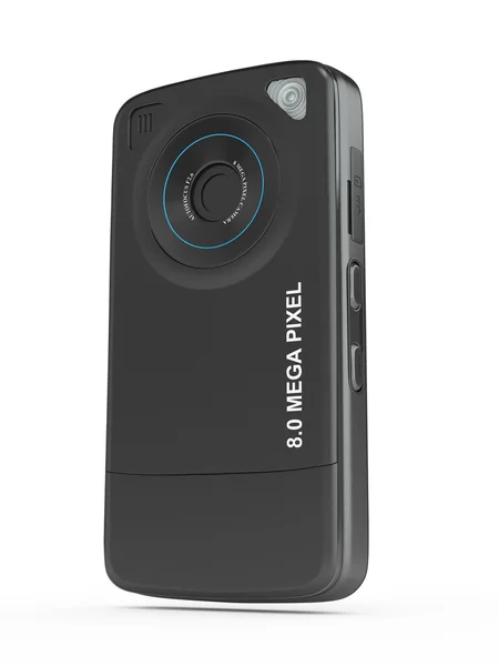 Черный мобильный телефон с камерой. 3d — стоковое фото