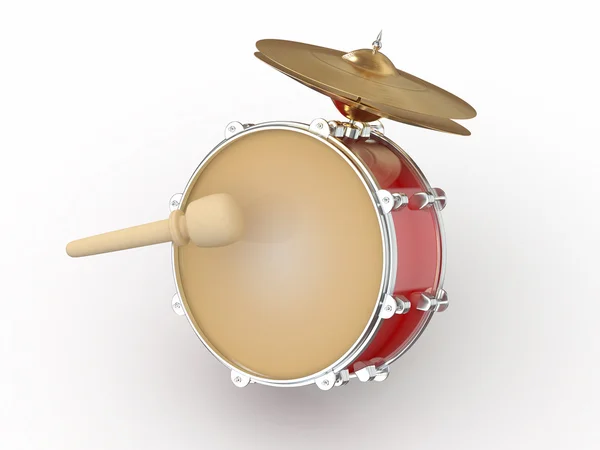 Drum en drumstick — Stockfoto