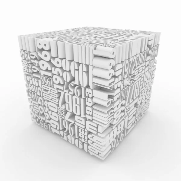 År. kub består av siffrorna — Stockfoto